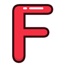letters, F, Letter, red, Alphabet Black icon