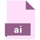 File, Format, Ai LavenderBlush icon