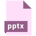 File, Format, Pptx LavenderBlush icon