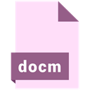 document, File, Format, Extension, Docm LavenderBlush icon