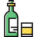 Alcohol, food, Bottle, drinks, whiskey, Alcoholic Drink, Food And Restaurant Black icon