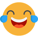 laughing, emoticons, Emoji, feelings, Smileys Goldenrod icon