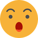 Emoji, feelings, Smileys, surprised, emoticons Goldenrod icon