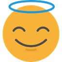 Angel, emoticons, Emoji, feelings, Smileys Goldenrod icon