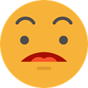 Emoji, feelings, Smileys, surprised, emoticons Goldenrod icon