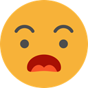 Emoji, feelings, Smileys, surprised, Angry, emoticons Goldenrod icon