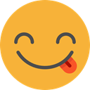 Emoji, feelings, Smileys, tongue, emoticons Goldenrod icon