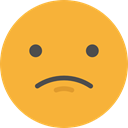 feelings, Smileys, sad, emoticons, Emoji Goldenrod icon