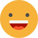 happy, emoticons, Emoji, feelings, Smileys Goldenrod icon