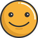 Emoji, feelings, Smileys, happy, emoticons Goldenrod icon