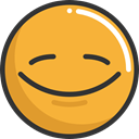 happy, emoticons, Emoji, feelings, Smileys Goldenrod icon