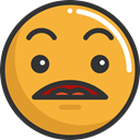 surprised, emoticons, Emoji, feelings, Smileys Goldenrod icon