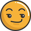 Smileys, cool, emoticons, Emoji, feelings Goldenrod icon