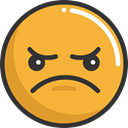 sad, Angry, emoticons, Emoji, feelings, Smileys Goldenrod icon