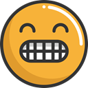 Smart, emoticons, Emoji, feelings, Smileys Goldenrod icon