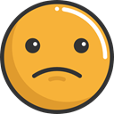 emoticons, Emoji, feelings, Smileys, sad Goldenrod icon