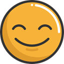 happy, emoticons, Emoji, feelings, Smileys Goldenrod icon