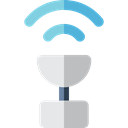 signal, antenna, technology, Parabolic, Communications, Wireless Connectivity, Satellites Black icon