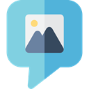 Multimedia, Chat, Communication, speech bubble, Conversation, Communications SkyBlue icon