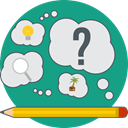 think, creative idea, pencil, search, Idea, creative DarkCyan icon