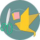 Cut, creative, Origami, craft LightSlateGray icon
