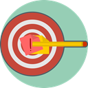 Target, mission, Define the goal DarkGray icon