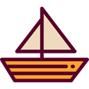 sailing, transportation, Boat, transport, sail, Sailboat, Boats Maroon icon