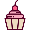 food, cupcake, muffin, Dessert, sweet, Bakery, baked, Food And Restaurant Black icon