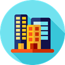 office, Building, city, town, buildings, urban, Architectonic, Office Block, Architecture And City SkyBlue icon