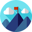 Seo And Web, nature, landscape, Goal, mountain SkyBlue icon