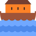 Boat, transport, religion, Flood, religious, Cultures CornflowerBlue icon