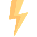 electricity, Flash, Electric, shapes, electrical, Lightnings Black icon