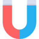 Horseshoe, magnetic, Attraction, Magnetism, Letter U DodgerBlue icon