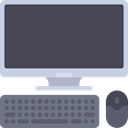 Keyboard, monitor, Mouse, technology, computing DarkSlateGray icon