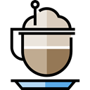 Chocolate, mug, coffee cup, hot drink, Coffee, food, Tea Cup, Food And Restaurant Black icon