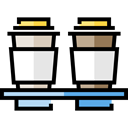 Coffee, cup, food, coffee cup, hot drink, Coffee Shop, Take Away, Paper Cup, Food And Restaurant Black icon