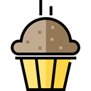 food, cupcake, muffin, Dessert, sweet, Bakery, baked, Food And Restaurant Black icon