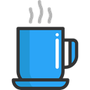Tea Cup, Food And Restaurant, Chocolate, mug, coffee cup, hot drink, Coffee, tea, food DodgerBlue icon