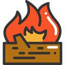 miscellaneous, Log, wooden, wood, nature, Burning, fireplace Icon