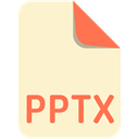 File, Extension, name, Pptx BlanchedAlmond icon