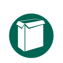 recycling, food boxes, paperboard DarkSlateGray icon