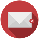 mail, errase, suprime, delete Brown icon