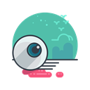 halloween, Holiday, eyeball, spooky, scary Black icon