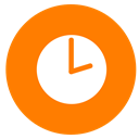 Clock, time DarkOrange icon