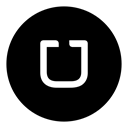 Social, Driver, uber Black icon