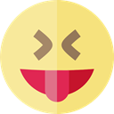 tongue, emoticons, Emoji, feelings, Smileys Khaki icon