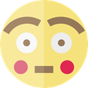 surprised, Embarrassed, emoticons, Emoji, feelings, Smileys Khaki icon