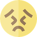 Emoji, scared, feelings, Smileys, emoticons Khaki icon