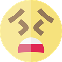 worried, emoticons, Emoji, feelings, Smileys Khaki icon