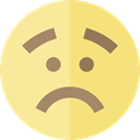 emoticons, Emoji, feelings, Smileys, disappointed Khaki icon